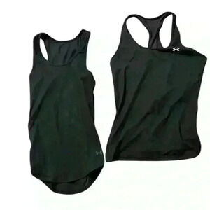 UNDER ARMOUR  2 Black Tank Tops Size Small